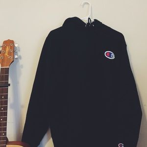 Black champion reverse weave hoodie